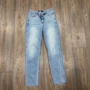 Hollister Light Wash High-Rise Straight Jeans